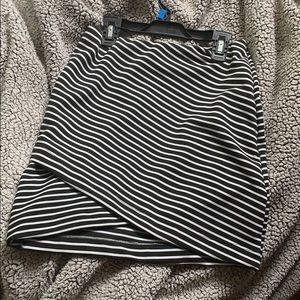 Striped Pencil Mini Skirt